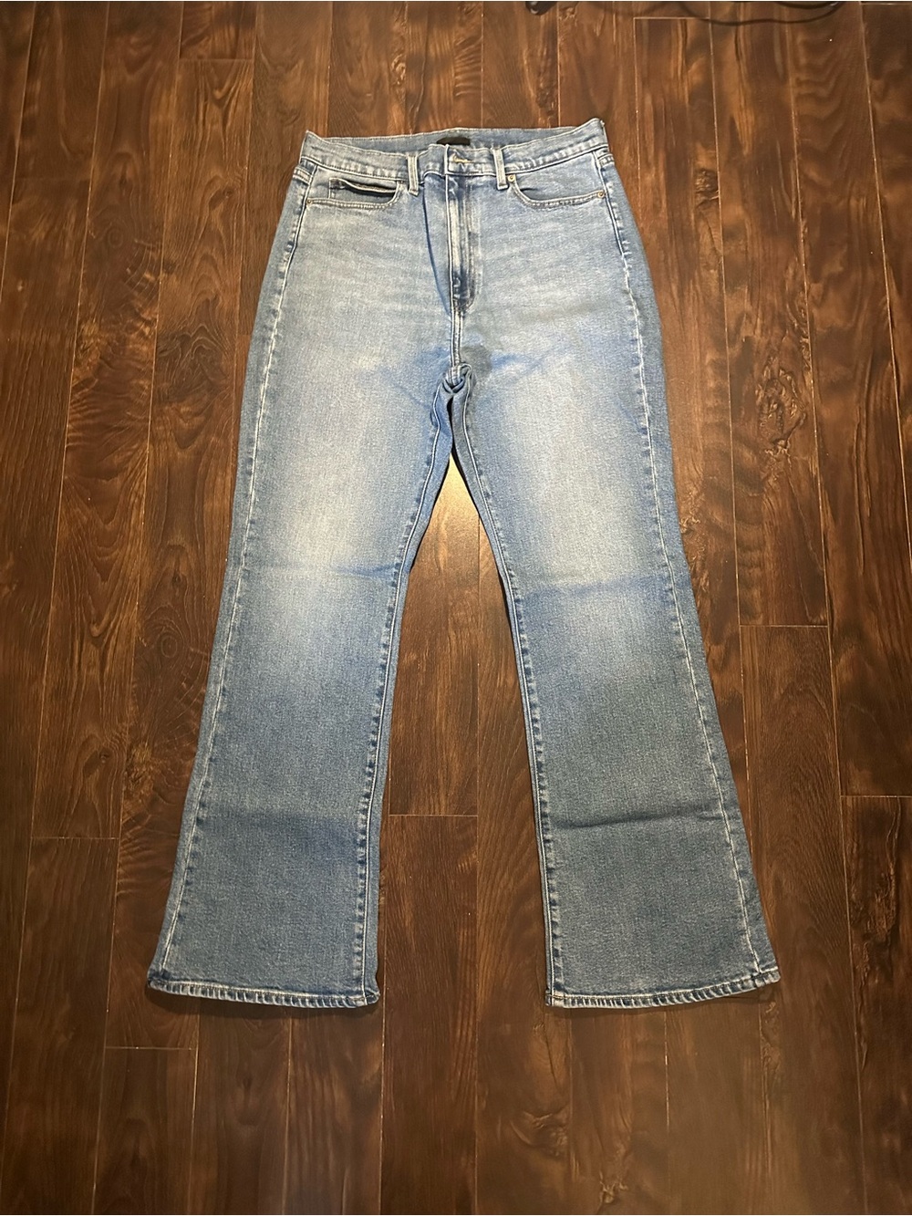 Uniqlo High Rise Flared Light Wash Jeans